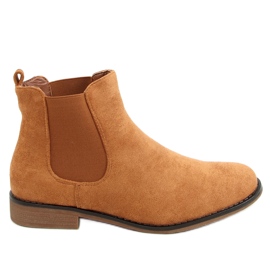 Stivaletti Burbo in camoscio color cammello marrone