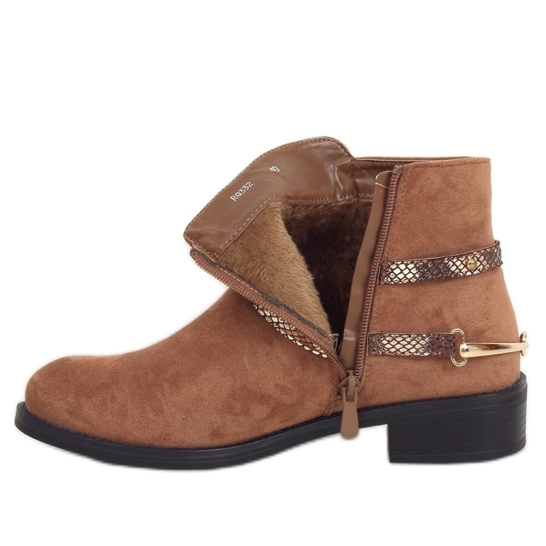 Stivali da donna Zinaida Camel in camoscio marrone