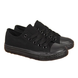 Sneakers basse da bambino Atletico nere con cerniera nero