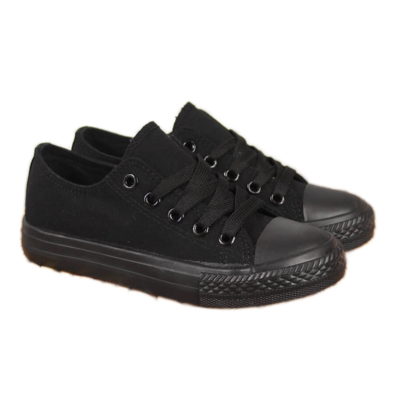 Sneakers basse da bambino Atletico nere con cerniera nero