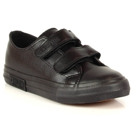 Sneakers nera per bambini Big Star KK374054 in ecopelle nera nero