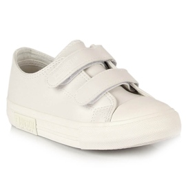 Sneakers da bambino con velcro in ecopelle bianca Big Star KK374055