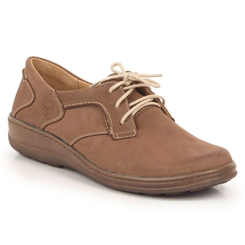 Comode scarpe da donna in pelle beige Helios 715
