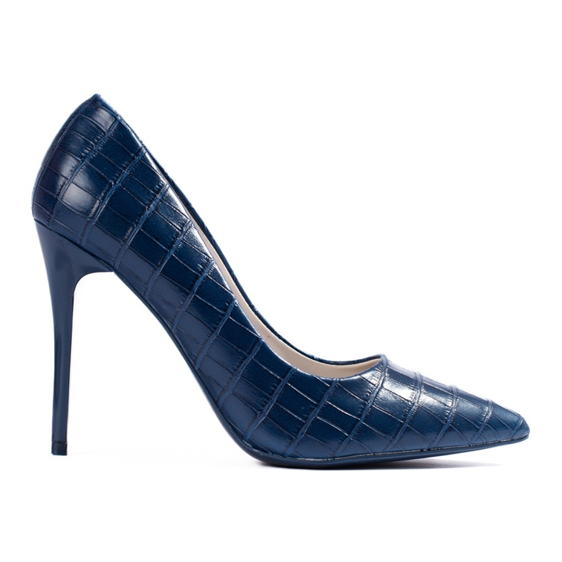 Décolleté alla moda su un tacco Shelovet blu