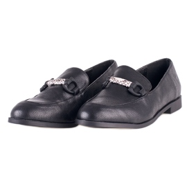 SHELOVET Mocassini in pelle nera nero