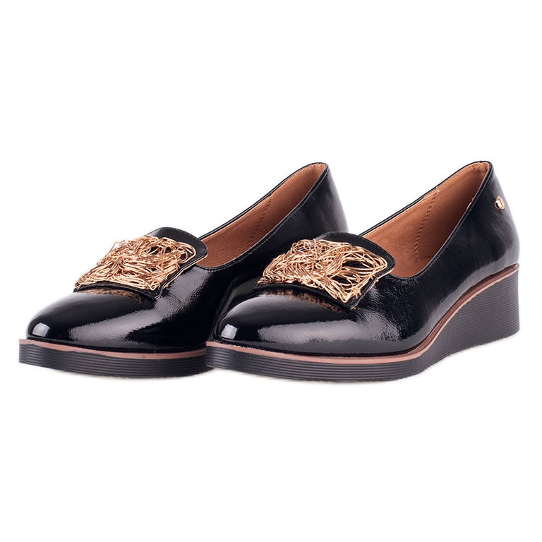 Eleganti scarpe laccate di W. Potocki nero