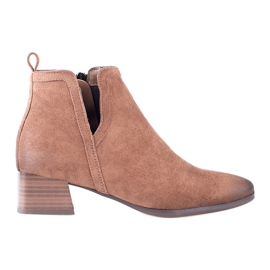 Stivali Vinceza in camoscio beige