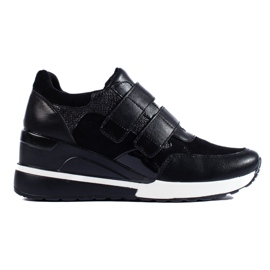 Sneakers nere in velcro di W. Potocki nero