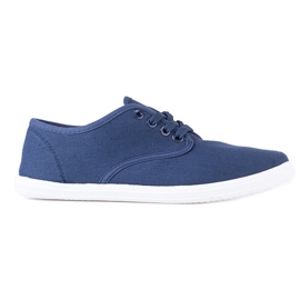 Sneaker da donna leggera Shelovet in tessuto blu navy