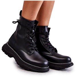 FD1 Stivali in pelle alla moda Casso nero