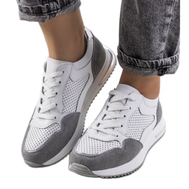 Sneakers Zaira in pelle bianca