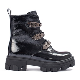 Stivaletti Shelovet da donna classici bassi realizzati in camoscio ecologico nero