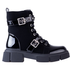 Borse da donna Shelovet nere con fibbie decorative nero