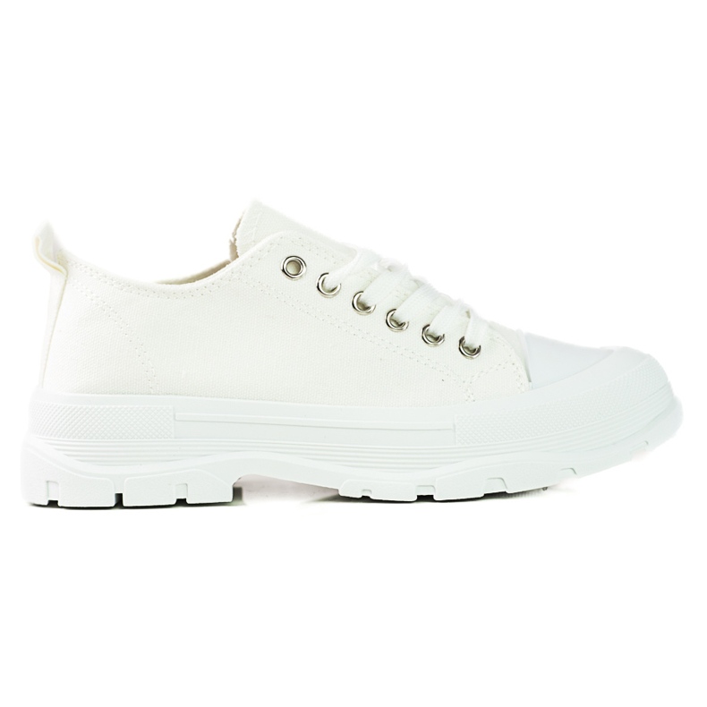 Sneakers bianche da donna stringate Shelovet bianca