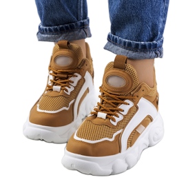 Sneakers Bonina da donna marroni bianco