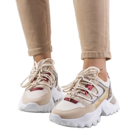 Sneakers beige di Amarillo d'oro