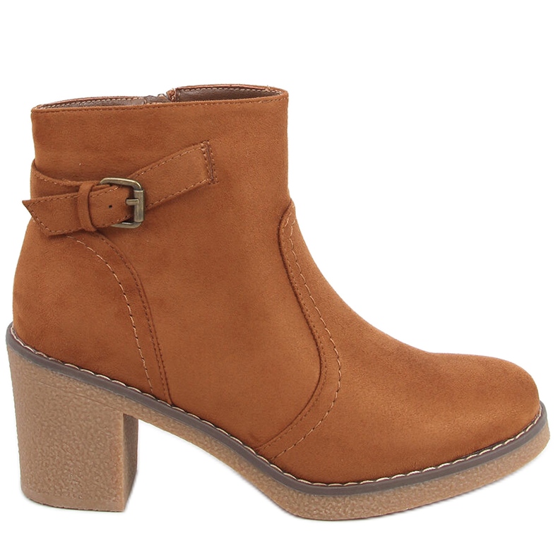 Stivali con tacco in gomma Retta Camel marrone