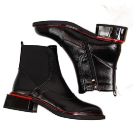 Stivali da donna Jodhpur in vernice nera Filippo nero