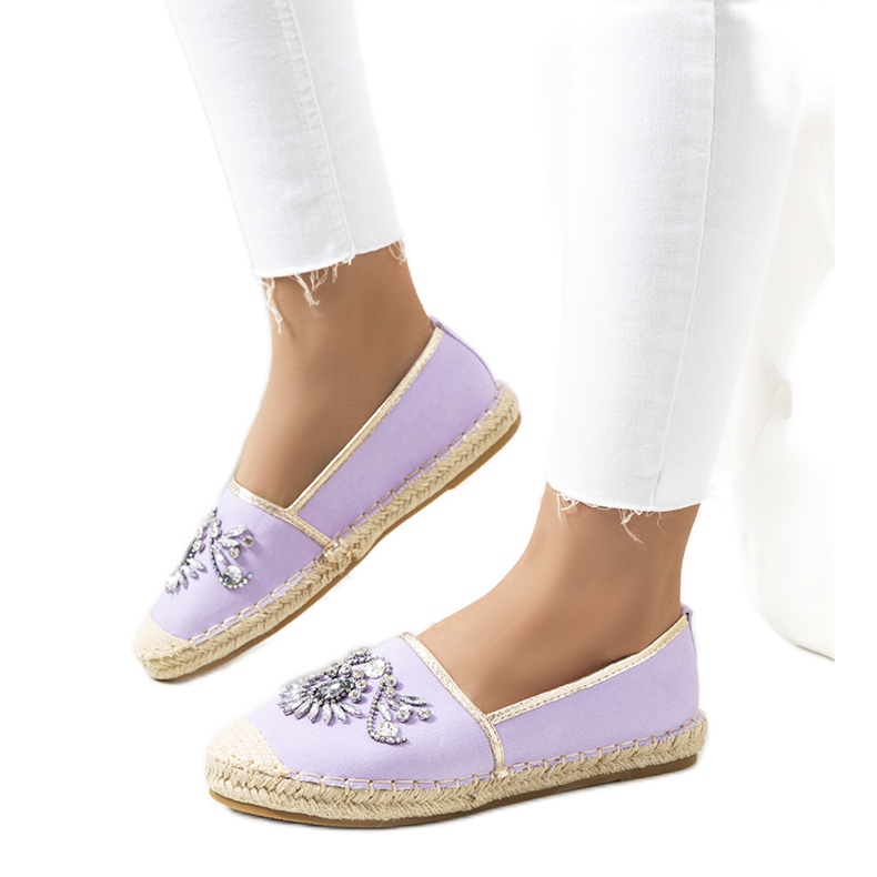 PA1 Espadrillas viola con zirconi cubici