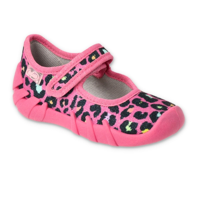 Pantofole per bambini Befado speedy 109P256 rosa nero