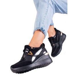 Vinceza Sneakers con zeppa Potocki da donna nere nero