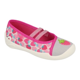 Pantofole per bambini Befado con fragole 116X305 rosa