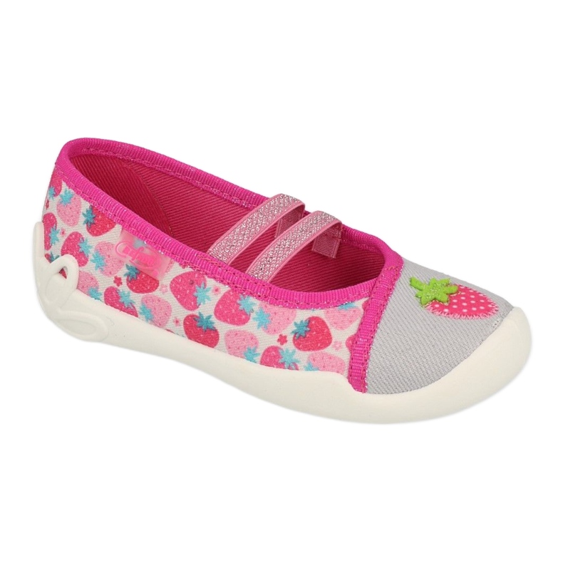 Pantofole per bambini Befado con fragole 116X305 rosa