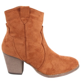 Stivali da cowboy con tacco alto di Seed Camel marrone