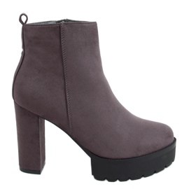Stivali con plateau grigio rumma