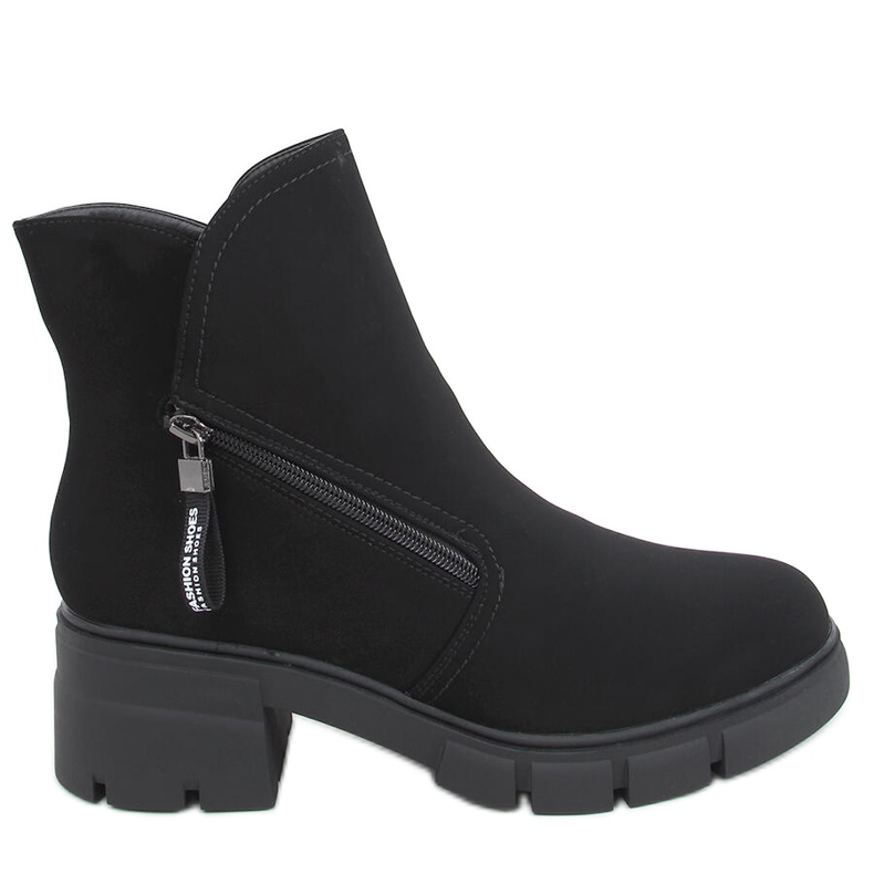 Stivaletti Alaska Black con suola alta nero