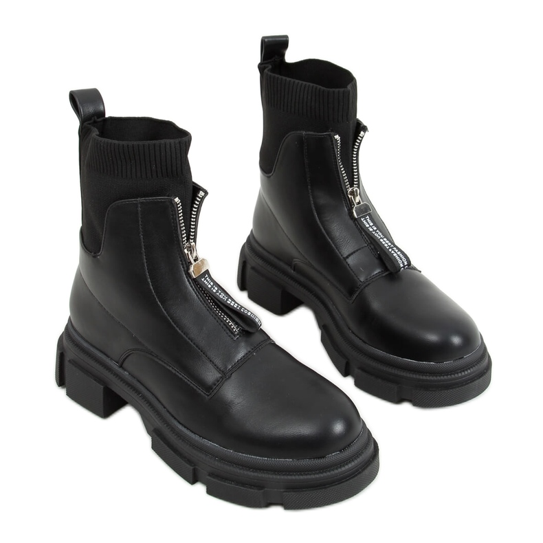 Stivali con tomaia a calzino Dolly Black nero