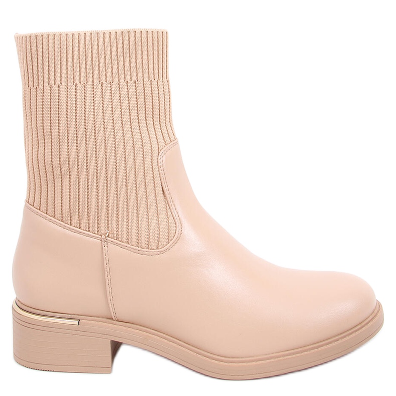BM Stivaletti con tomaia a calzino Sendi Nude beige