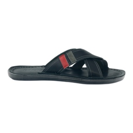 Infradito da uomo in pelle Badura 2893 nere nero rosso