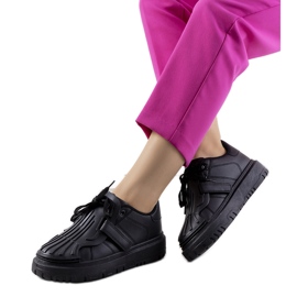 Sneakers nere in velcro di Pates nero