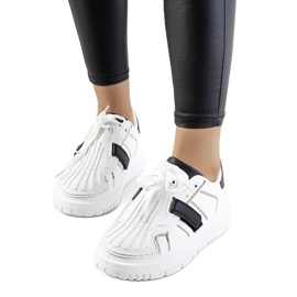 Sneakers bianche in velcro di Pates bianco
