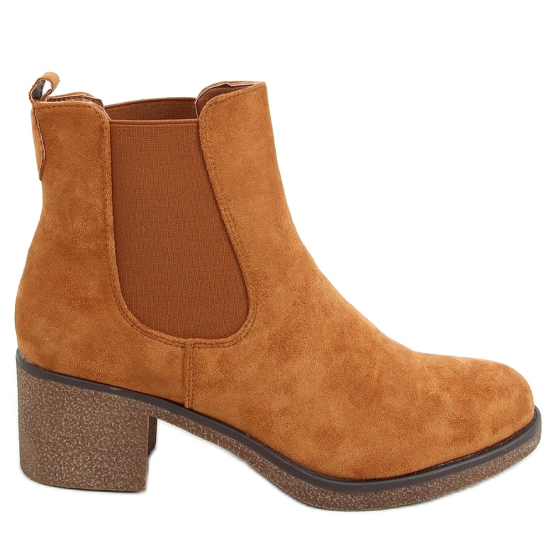 Stivaletti Chelsea con tacco basso Samara Camel marrone