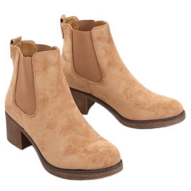 Stivaletti Chelsea con tacco basso Samara Khaki beige