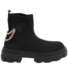 Stivaletti con catena Malana Black nero