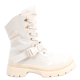 Stivali Jens Beige verniciati militari