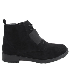Stivaletti con lacci Anja Black nero