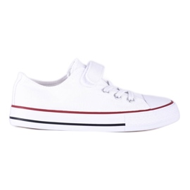 Sneakers basse Vico per bambini con allacciatura bianca bianco