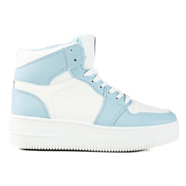 Sneakers alte da donna Shelovet bianche e blu bianco