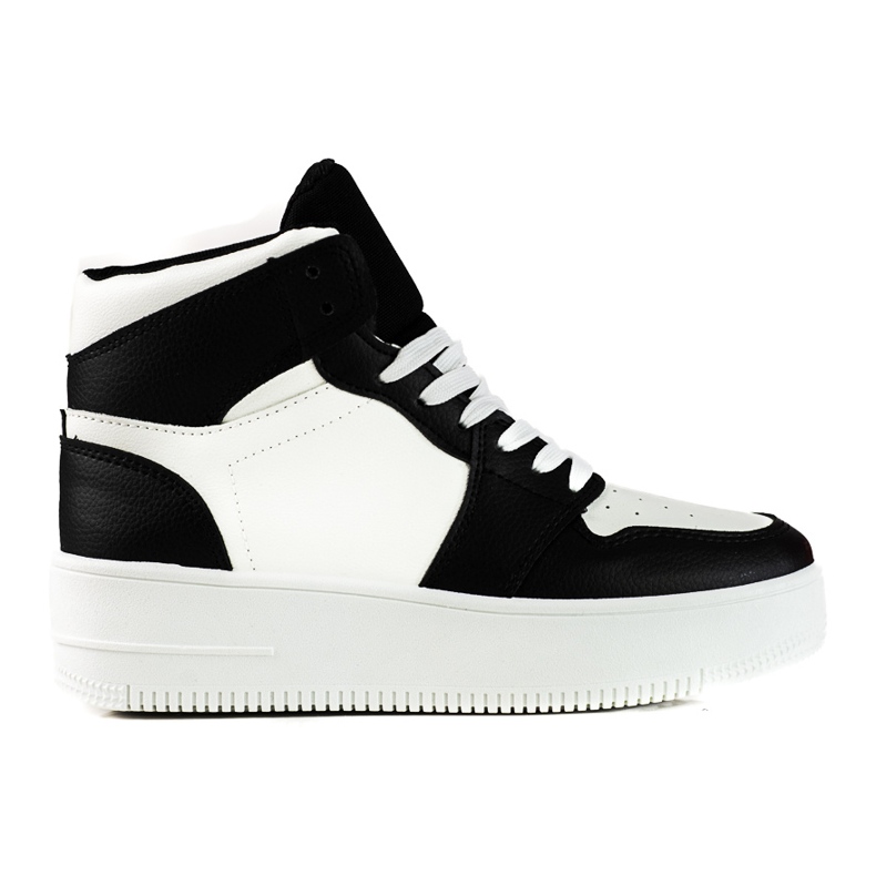 Sneakers alte da donna Shelovet bianche e nere bianca nero