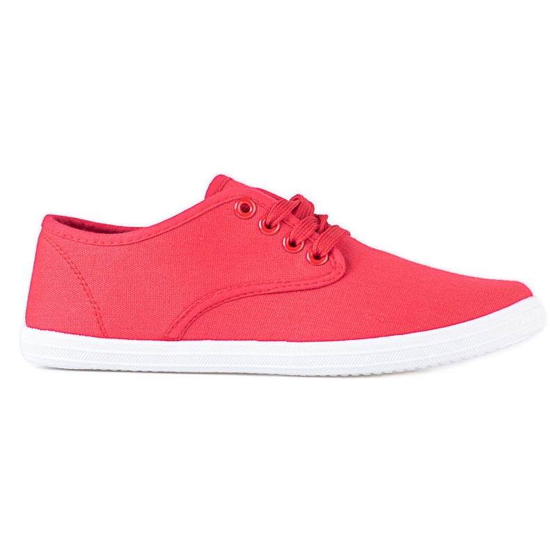 Sneaker leggera da donna in tessuto rosso Shelovet