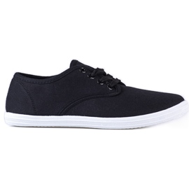 Sneaker da donna leggera Shelovet in tessuto nero