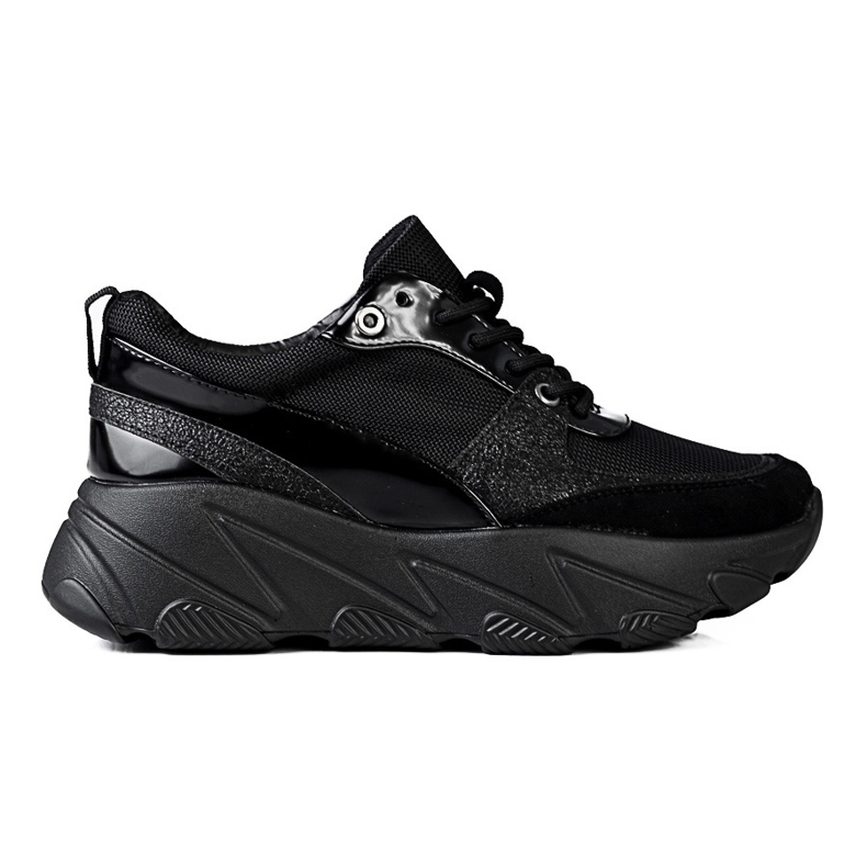 W. Potocki Sneakers da donna Potocki nere sulla piattaforma nero