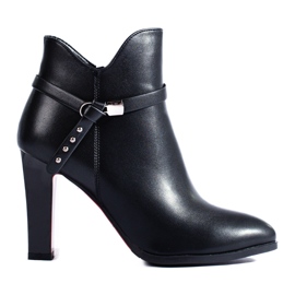 Stivali da donna Shelovet neri classici con tacco alto nero