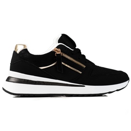 Sneakers da donna Shelovet nere con suola bianca nero