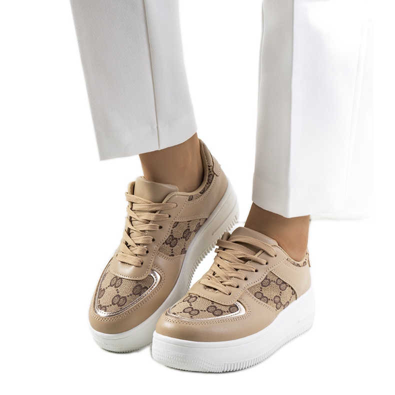Sneakers beige da donna Luzia marrone