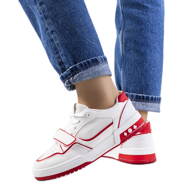 Sneakers Kadie rosse da donna bianca rosso